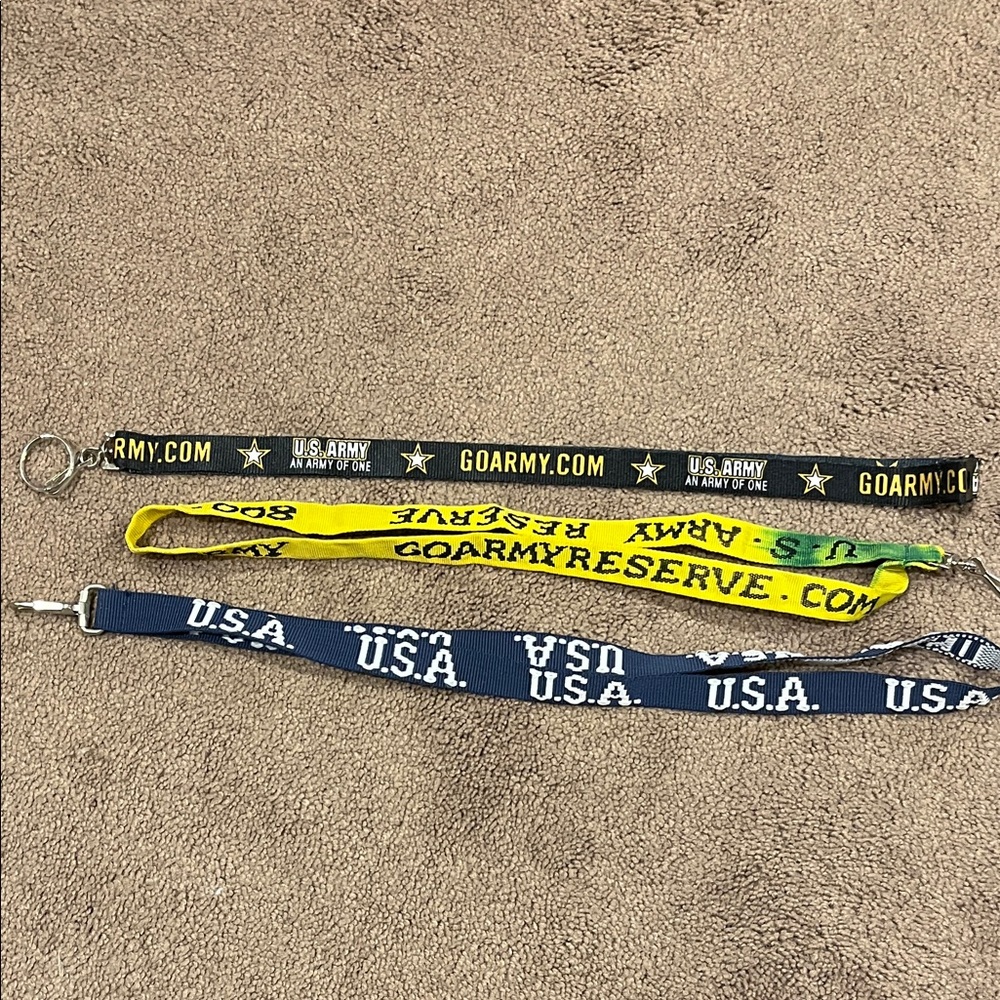 U.S. Army Key Holders - Black, Yellow, Blue